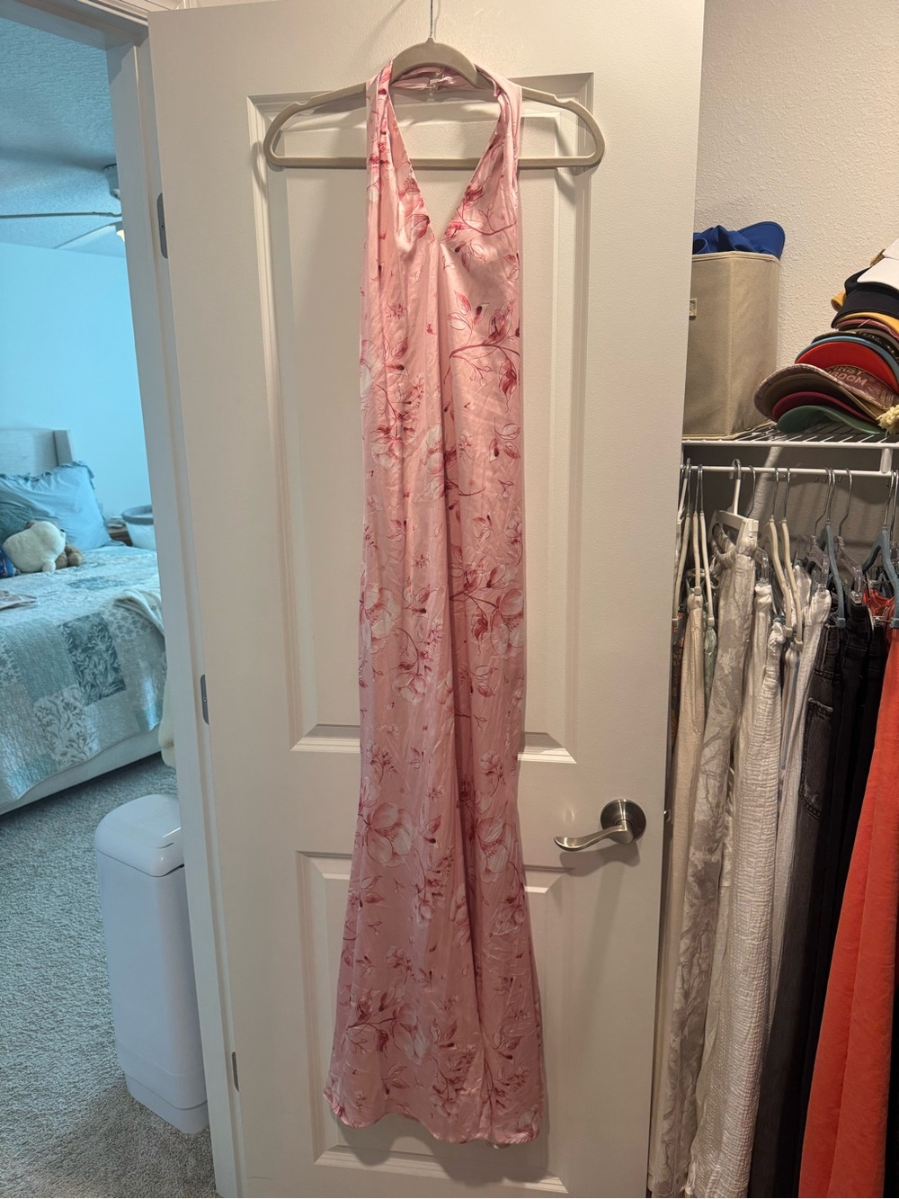 Petal & Pup Pink Maxi Halter Dress
